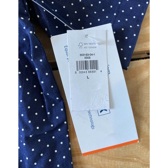 NWT OLD NAVY Polka Dot Button Up Shirt Large - Picture 3 of 7
